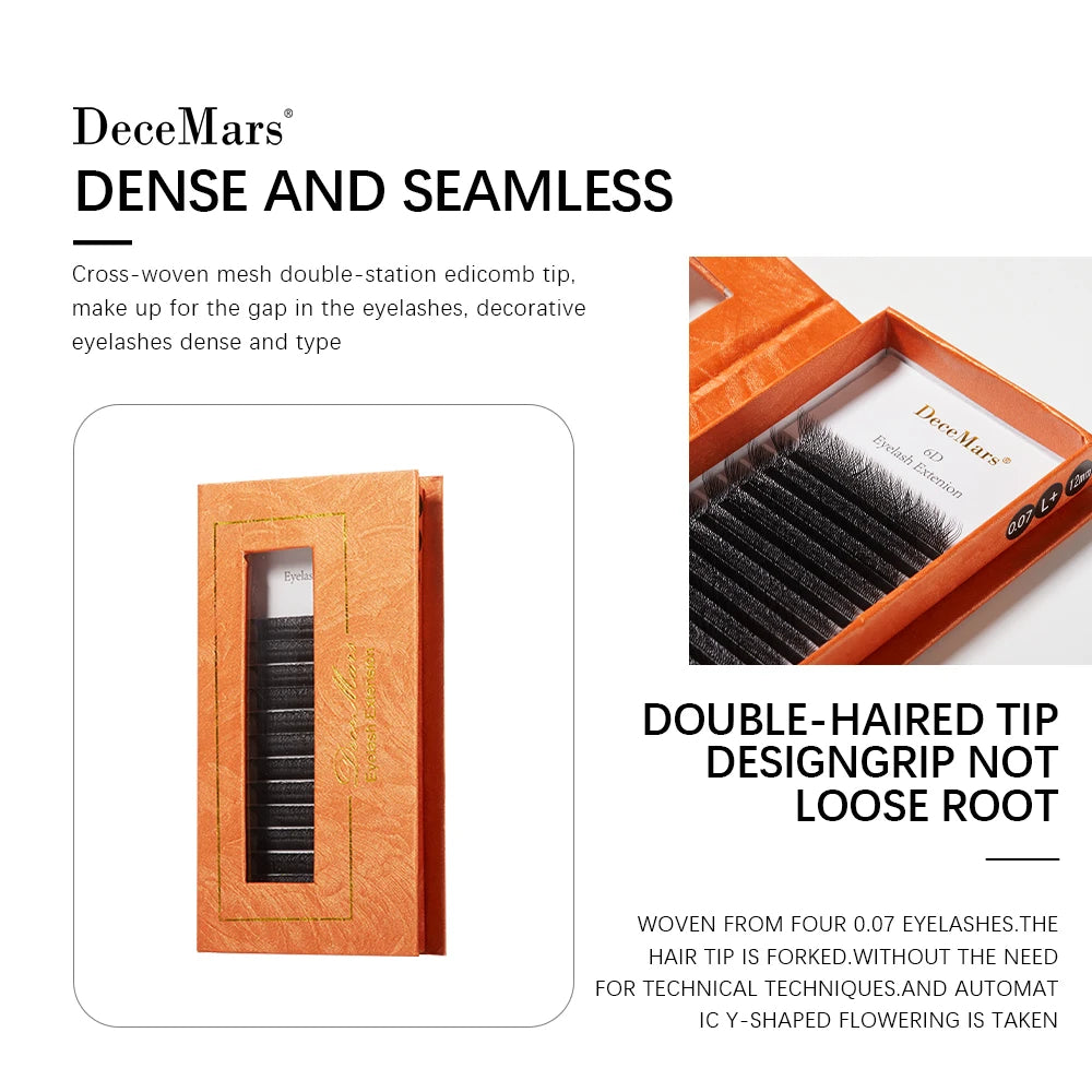 DeceMars L-curl M Curl YY 3D 4D 5D 6D Eyelash Extension 12 Lines for Makeup