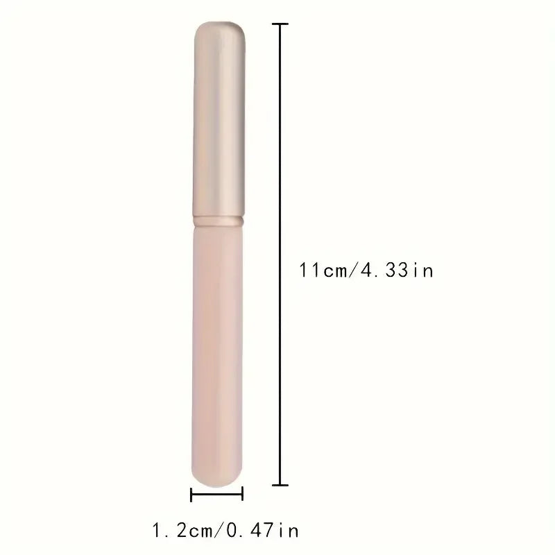 Professional round headed lipstick brush with cap, handheld palm brush, suitable for all skin types, lip brush applicator