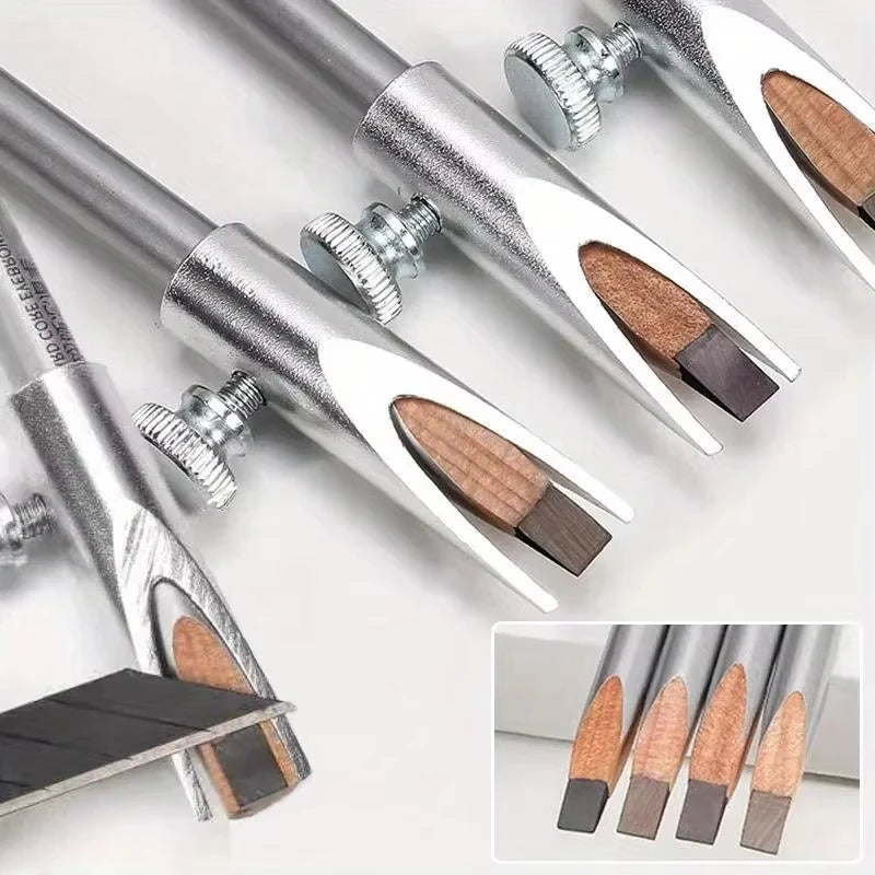 Metal Sharpener, Adjustable Aluminum Alloy Eyebrow Pencil Sharpener, Eyebrow Pencil Tip Base For Wooden Eyebrow Pencils.