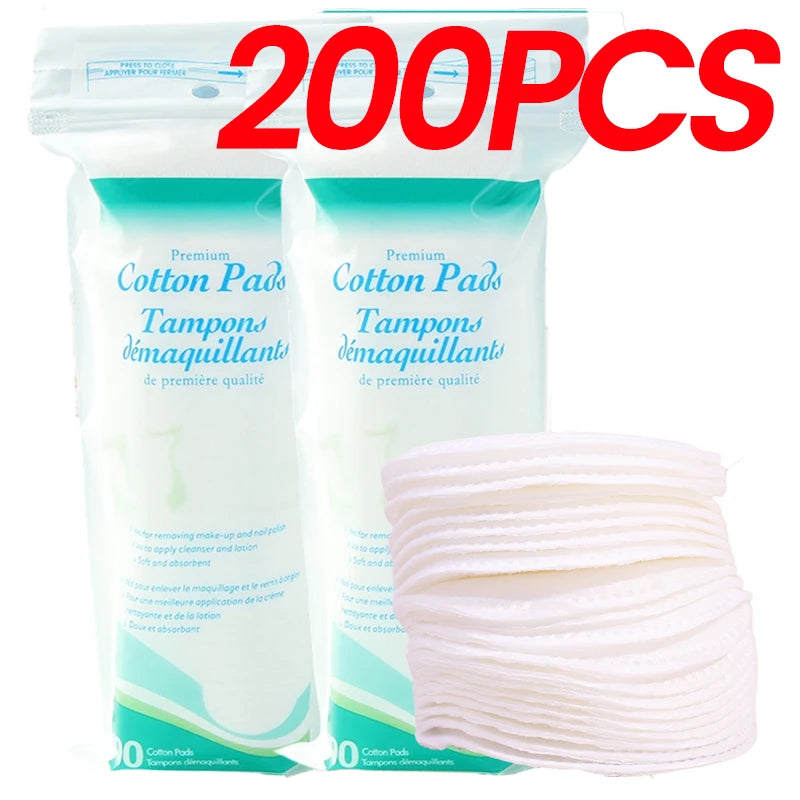 Disposable Soft Circular Makeup Remover Pads Doubles Sided Breathable Cotton Pads for Daily Facial Cleaning Nail Polish Remover