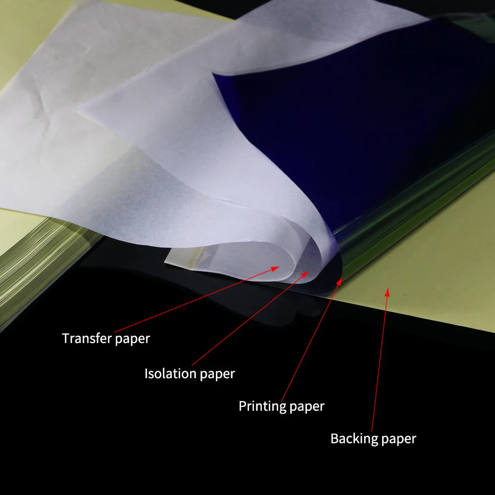 5/10PCS A4 Tattoo Transfer Paper Carbon Thermal Stencil Copy Tracing Paper Professional Tattoo Supplies Accessories