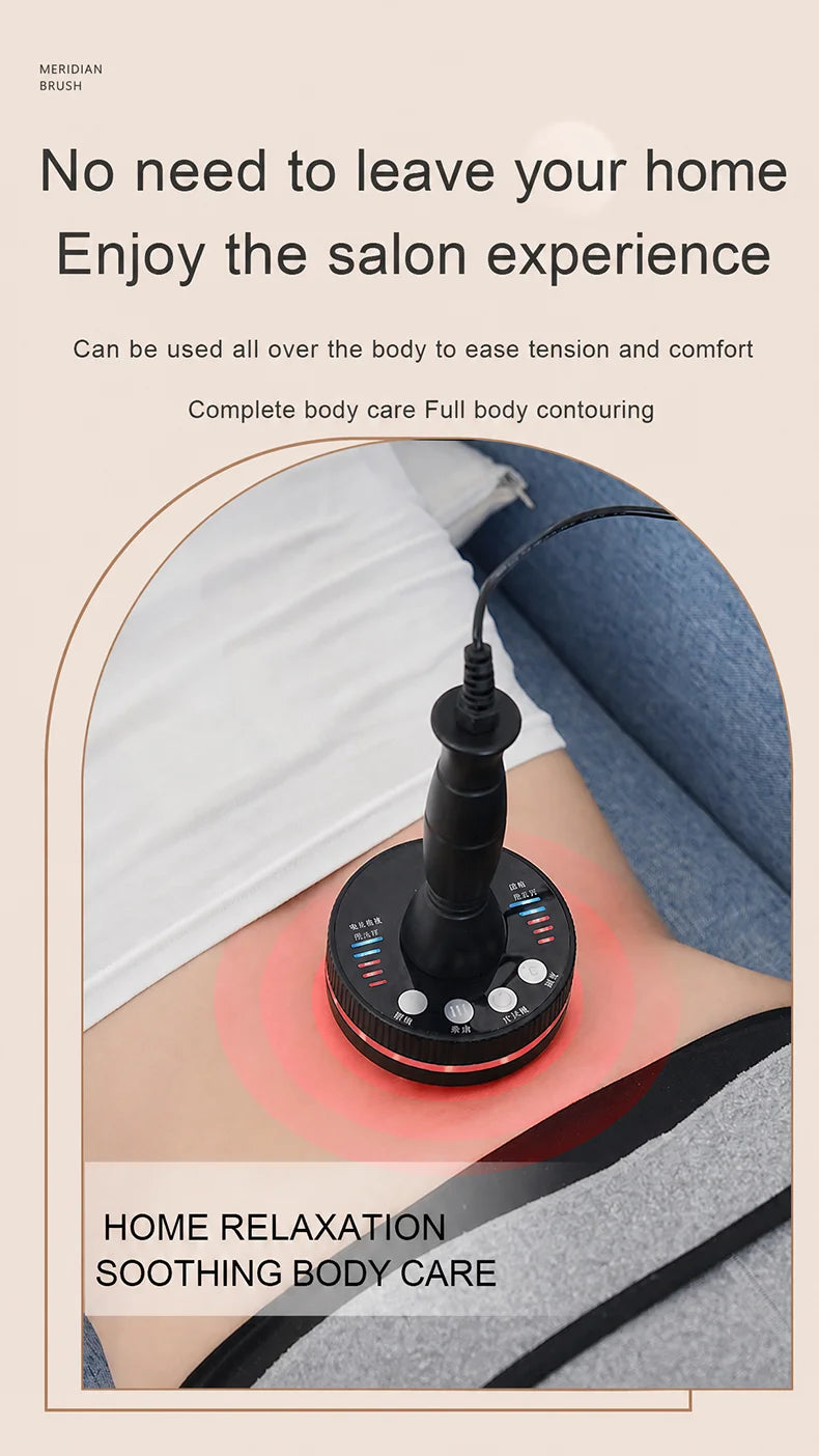 Electric Gua Sha Massager, Heating Body Massage Brush for Neck, Shoulder, Back, Legs and Abdomen, Portable Warm Massage Device f