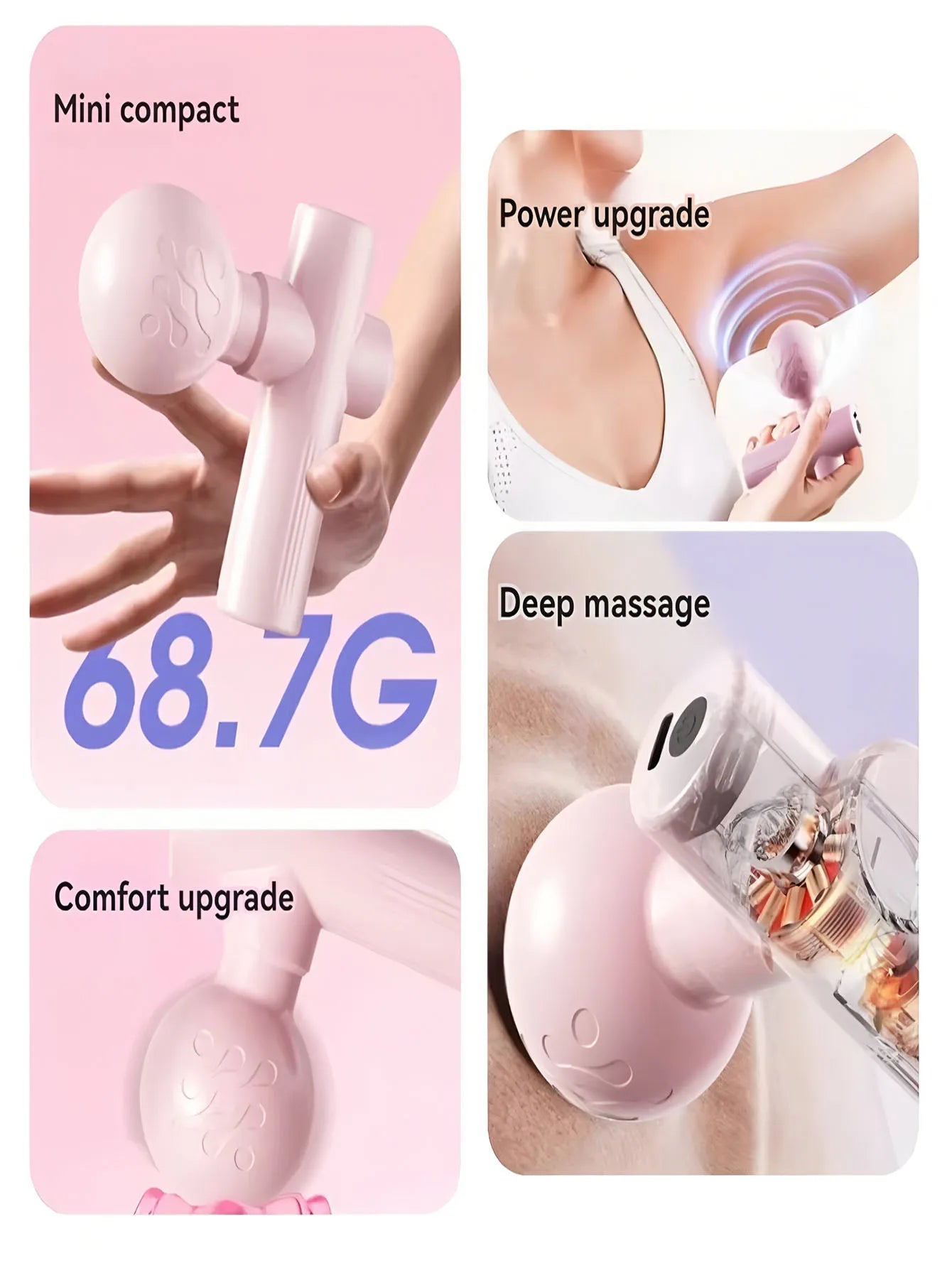 Mini Massage Gun Fascia Machine Muscle Relaxation Vibrating Gun Portable Rod Massage Fitness Equipment Neck Body Fascia Gun