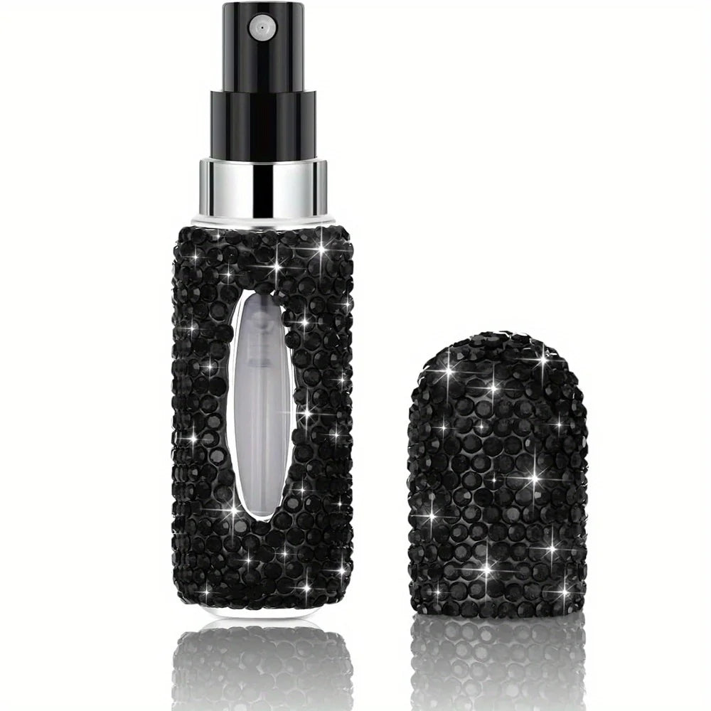 Bling Spray Bottle Rhinestone Perfume Travel Refillable Perfume Atomizer Bottle 5ml Portable Mini Perfume Spray Dispensers Gift