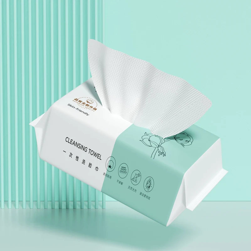 Disposable Pure Cotton Pearl-Patterned Face Towel, Dry and Wet Dual-Purpose, Soft Makeup Remover. Sensitive Skin Can Use It