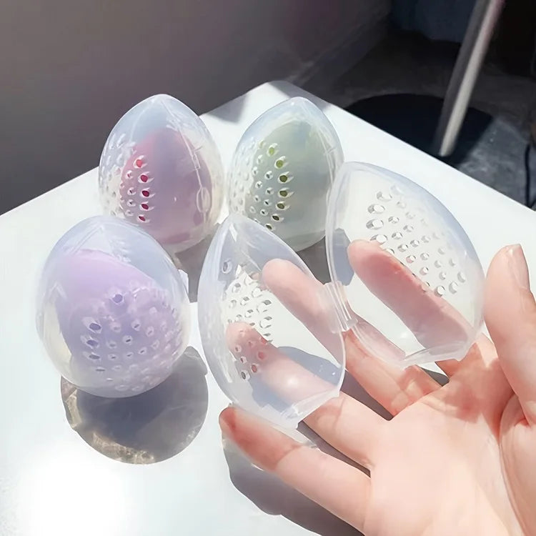 Makeup Sponge Case Beauty Blender Holder Puff Case Make Up Accessories Cosmetics Holder Empty Cosmetic Transparent Puffs Box