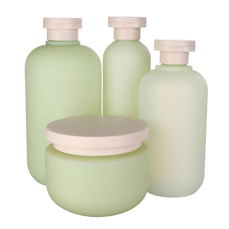 Green Grey Refillable Bottle Filp Lid Empty Plastic Hand Sanitizer Shampoo Lotion Bottles Cosmetic Cream Jars Travel Essentials