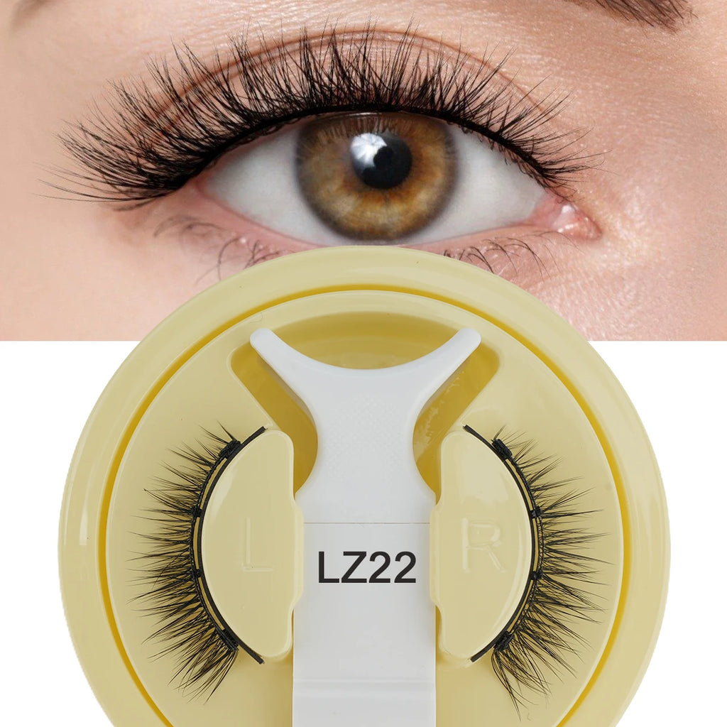 YSDO Magnetic Eyelashes Reusable Winged Magnetic 3D Mink Lashes Long-Lasting No Glue Needed False Eyelashes With Tweezer Makeup