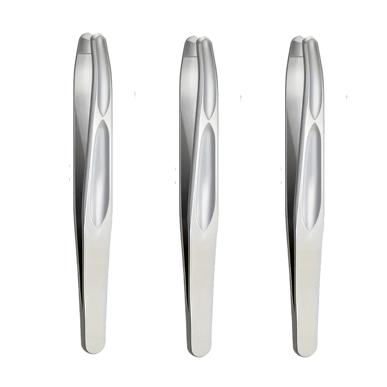 Stainless Steel Eyebrow Clips for Precision Beard and Mustache Trimming Gentle on Light Beige Round Head Tweezers