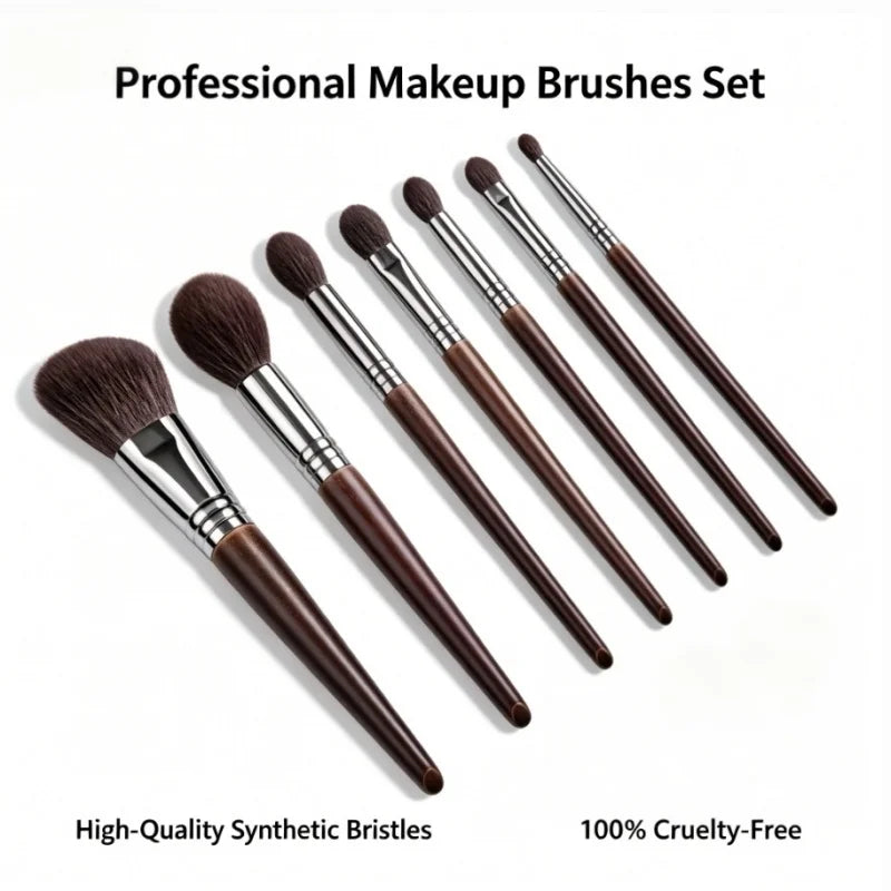 Makeup Brush Set Natural Goat Hair Professional Makeup Kit Blending Shader Smudging Cosmetic Brushes