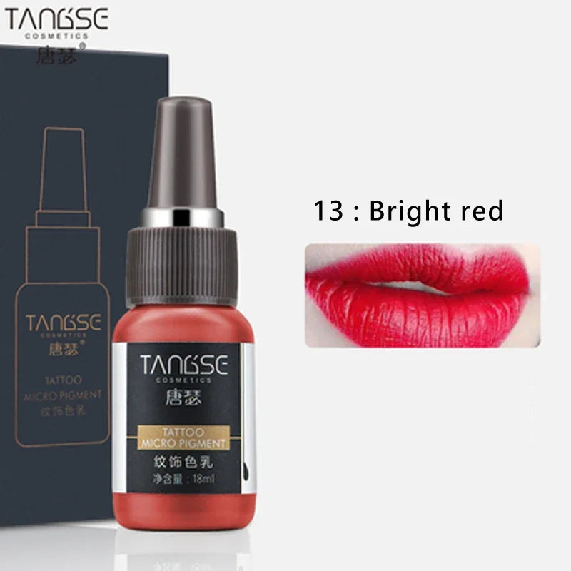 18ml Microblading Pigments Professional Tattoo Ink Set Permanent Makeup Eyebrow Lips Eyeline Tattoo Color Body Beauty Art Tool