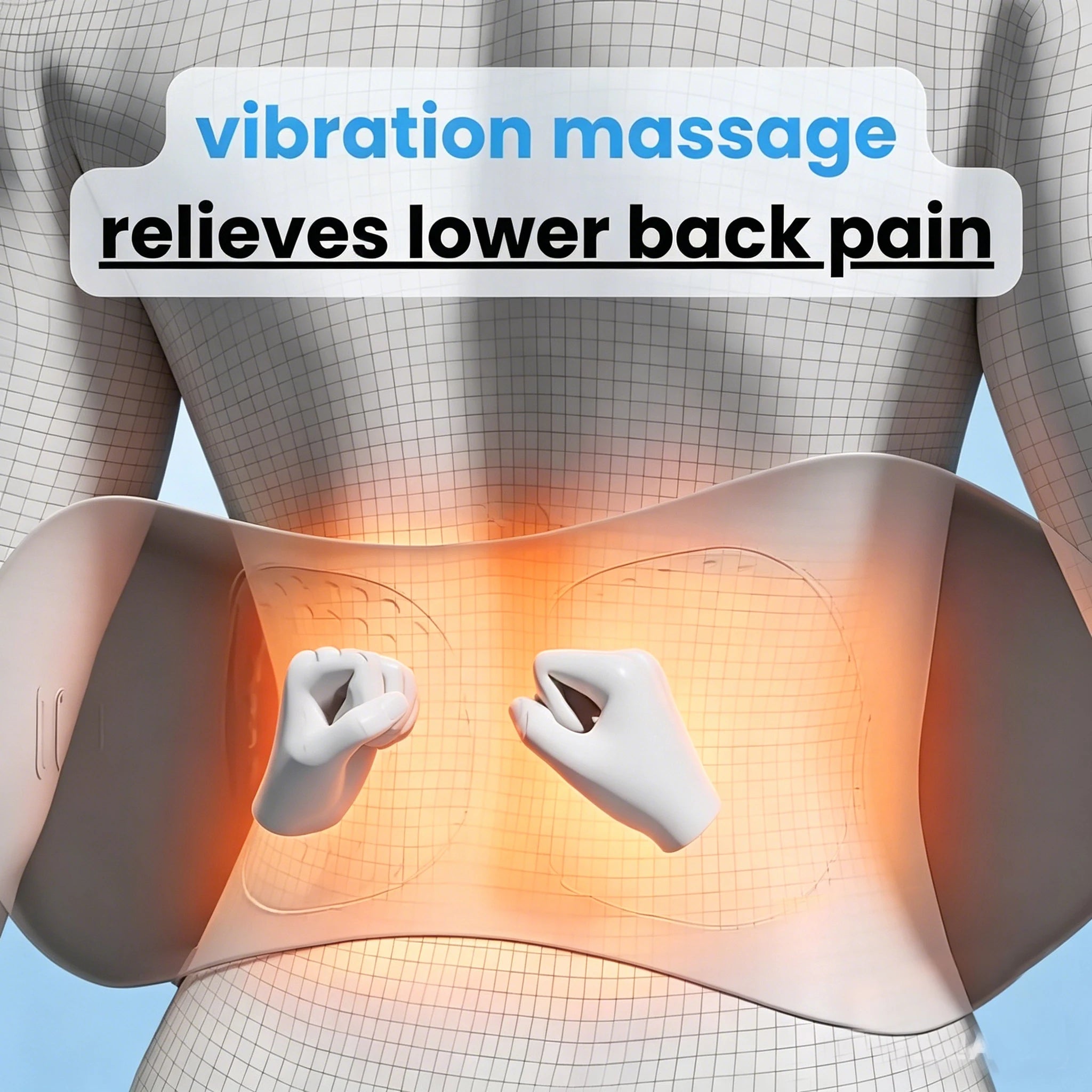 Heating Vibration Massage Pillow Electric Lumbar Support Pad Bed Sleeping Waist Protection Cushion Lying Flat Waist Pain Relief