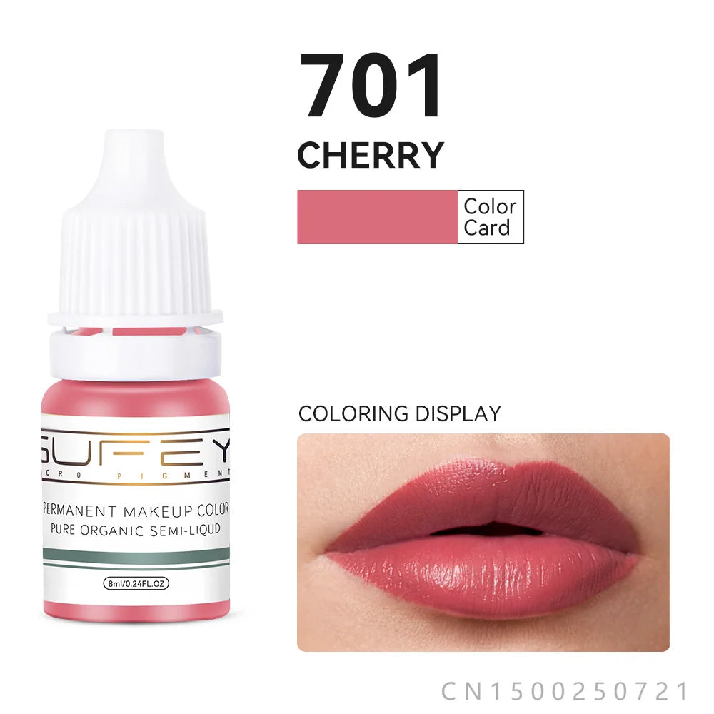 33 Colors Permanent Makeup Pigment Lip Tattoo Inks Vegan Eyebrows Microblading Pigments 8ml Body Art Ink for PMU Artists