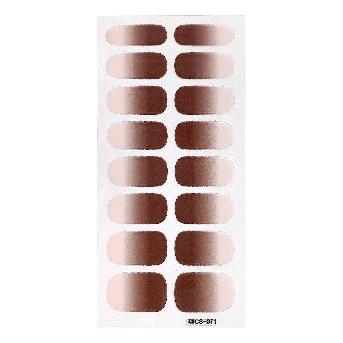 1 Sheet Semi Cured Wrap Gradient Nail Sticker Multi Color Solid Gel Full Cover Slider No Need UV Lamp Cured Fast Gel Nail Decal