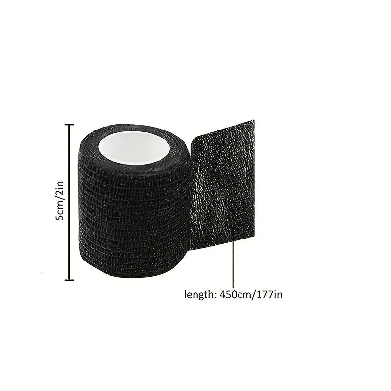 5/10/15/20 Black Tattoo Grip Bandage Cover Wraps Tapes Nonwoven Waterproof Self Adhesive Finger Protection Tattoo Accessories