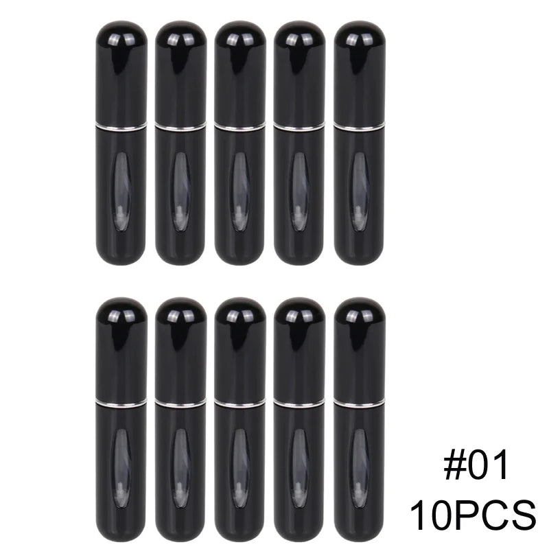 5ml Portable Refillable Spray Bottle Plastic liner Perfume Atomizer Mini Sample Bottle For Cosmetics Travel Empty Container
