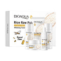 Rice Puree Skin Care Set Whitening Brighten Hydrating Moisturize Soothing Facial Cleanser+Toner+Essence+Lotion+Cream Skincare