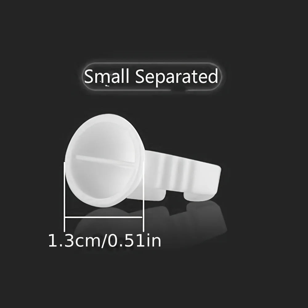 100Pcs Disposable White Ring Tattoo Ink Cups Permanent Makeup Coloring Pigment Cup Container Tattoo Accessory for Tattoo Artists