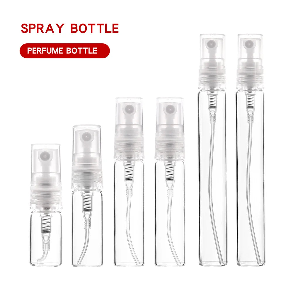 Best Selling 8 Pack 2/3/5/10ml Mini Clear Glass Perfume Bottle Refillable Perfume Bottle Sprayer Portable Travel