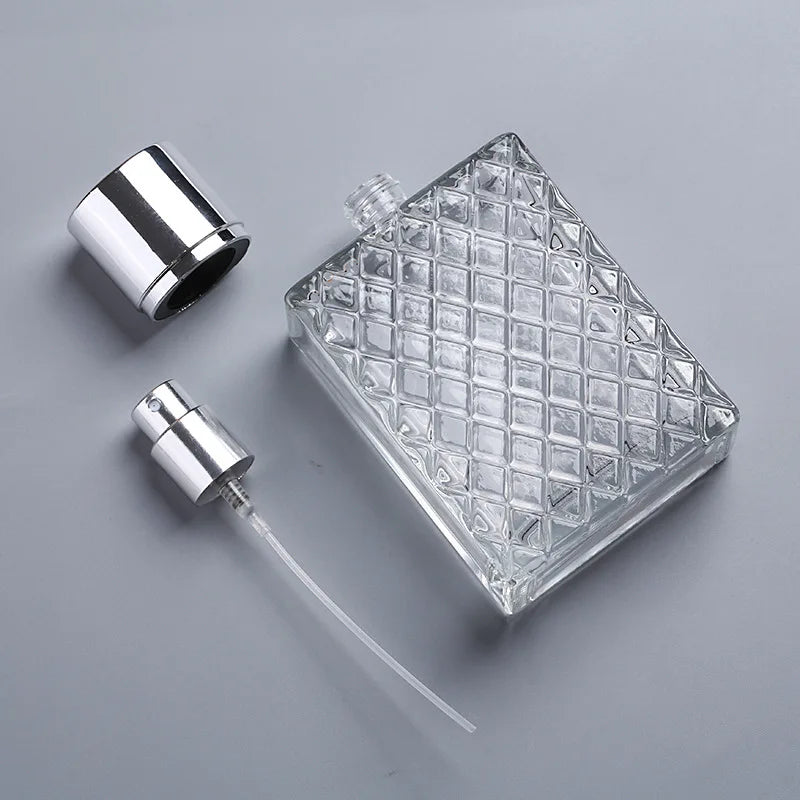 1pcs+2 Accessories 100ml Refillable Spray Perfume Bottle with 1 Spray Bottle, 1 Funnel, 1 Dispensing Tool