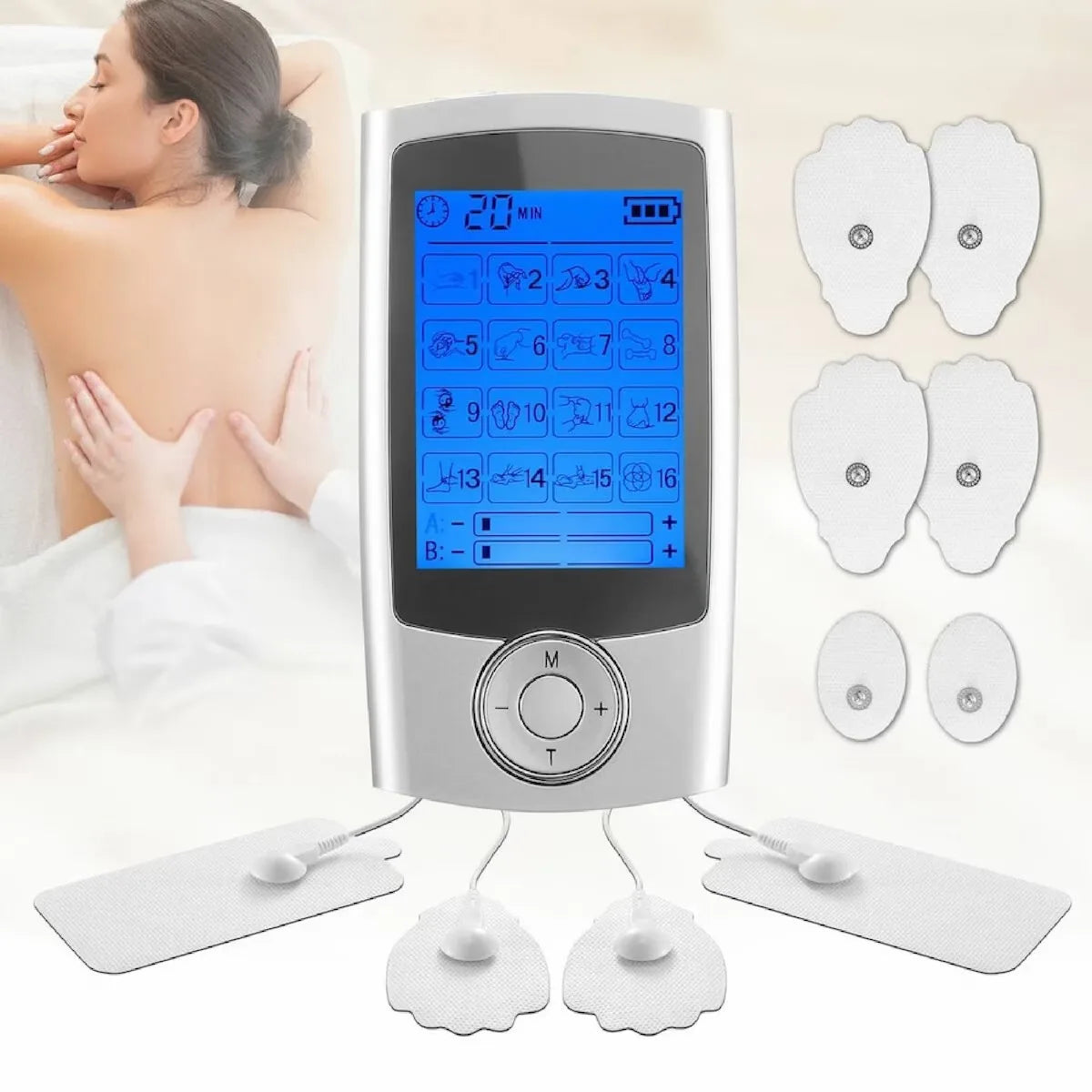 16 Modes Digital EMS Body Massager Electric Muscle Stimulator Portable Electrostimulation Relax Care Tool Home Use
