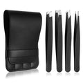 Tweezers Set 3-4pcs Premium Stainless Steel Eyebrow Precision Sharp Tip Tweezers for Body Ingrown and Facial Hair Removal