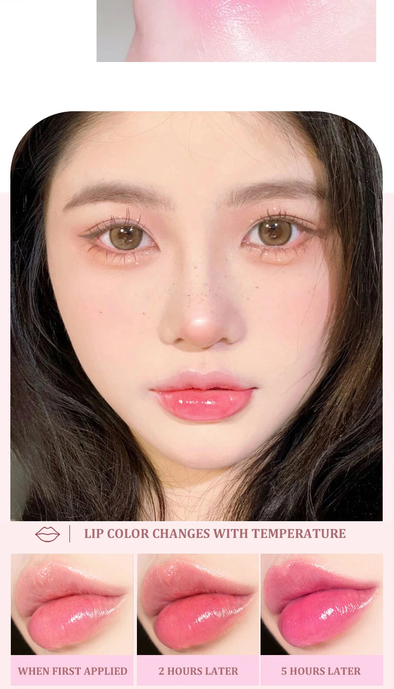 Goody Bunny Color-Changing Lip Balm Moisturizing Repairing Waterproof Lipstick Anti-Dry Cracking Temperature Change Color Lipstick