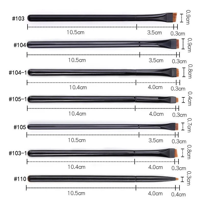 Karsyngirl 1/2/3Pcs Professional Eye Makeup Brush Flat Eyeliner Brush Eyebrow Application Lip Makeup Brush Eye Patch Makeup Tool