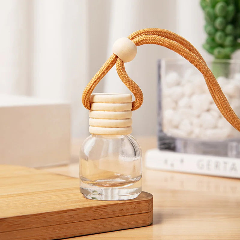 1PC Dyed Square Cap Black Cap Empty Bottle Car Essential Oil Diffuser Fragrance Air Freshener Scent Perfume Bottle Ornament