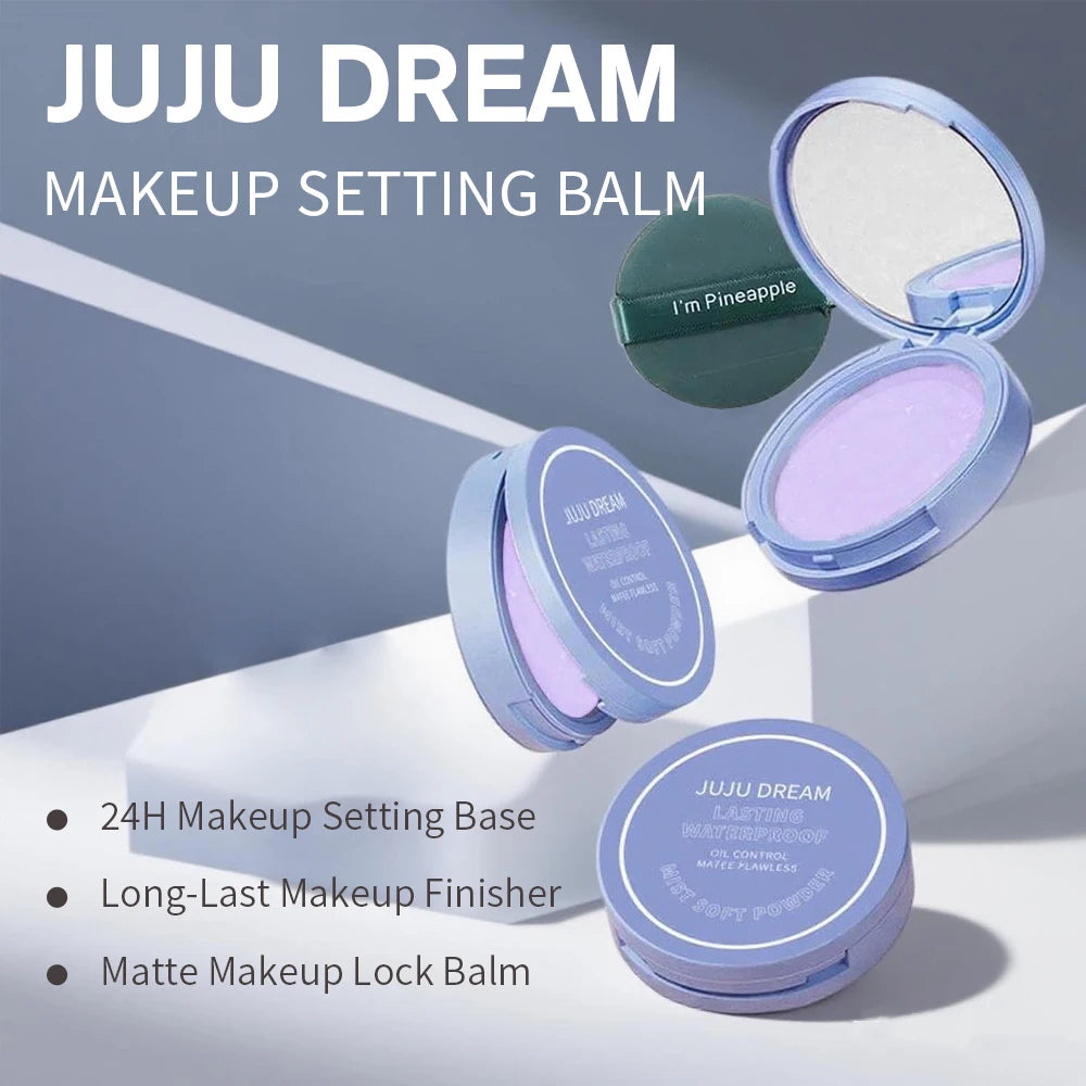 Powder-free setting cream for makeup touch-ups,waterproof and sweat-proof,long-lasting oil control,and easy-to-come-off powder