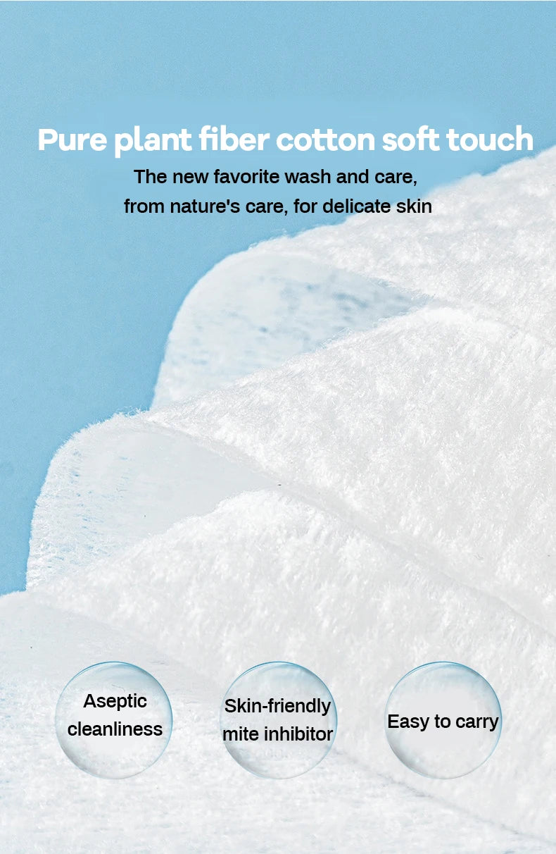 100 Count Disposable Face Towel Cotton Tissue Soft Thick Dry Wipe Reusable Makeup Remover Pads Facial Cleansing Tissue
