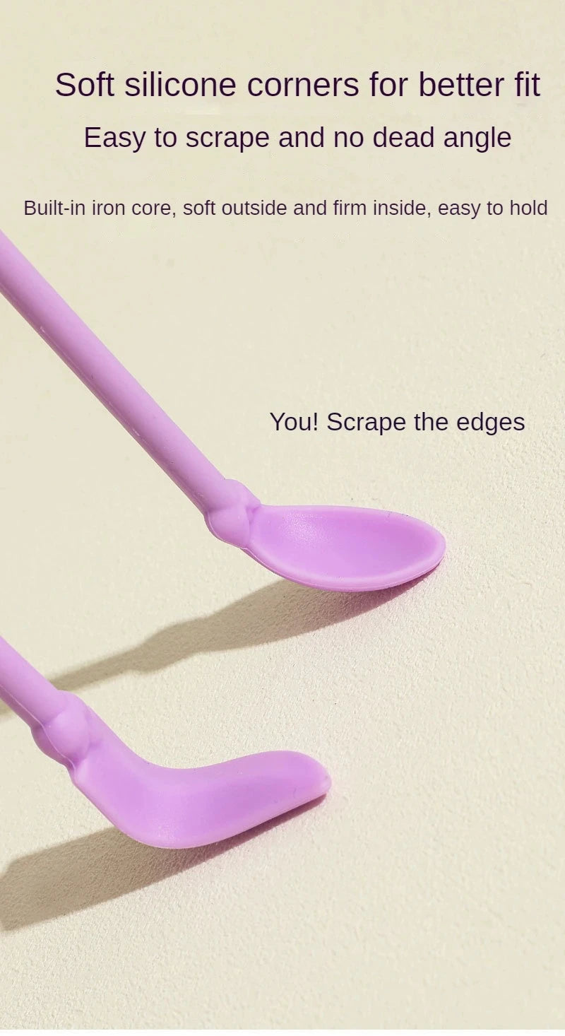 1/3Pcs Silicone Empty Bottle Scraper With Black Scraper, Foundation Scraper, Tiny Lotion Jar Scraper to Get Last of Makup