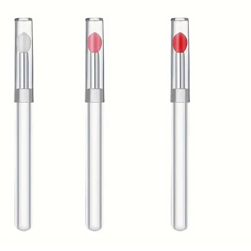 1/3/5PCS Portable Silicone Lip Brush With Cover Soft Multifunctional Lip Balm Applicator Lipstick Lipgloss Makeup Brushes