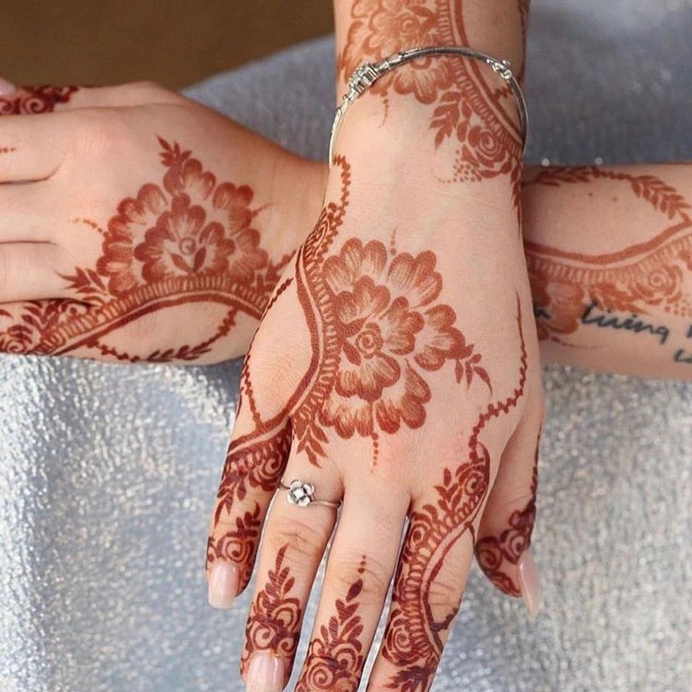 Reusable Stencil for Henna Flower Mehndi Design Tattoo Template for Women Henna Tattoo Stencil for Hand Foot Body Painting