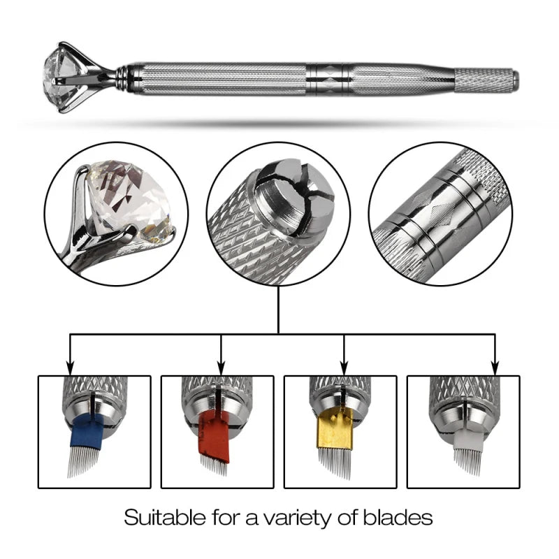 1pcs Manual Tattoo Pen Permanent Makeup Machine Microblading Pen for Lip Tattoo and Eyebrow Tattoo Tebori Pen for Tattoo Artist