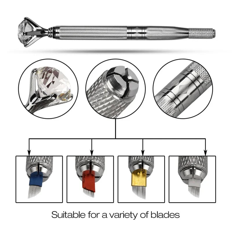 1pcs Manual Tattoo Pen Permanent Makeup Machine Microblading Pen for Lip Tattoo and Eyebrow Tattoo Tebori Pen for Tattoo Artist