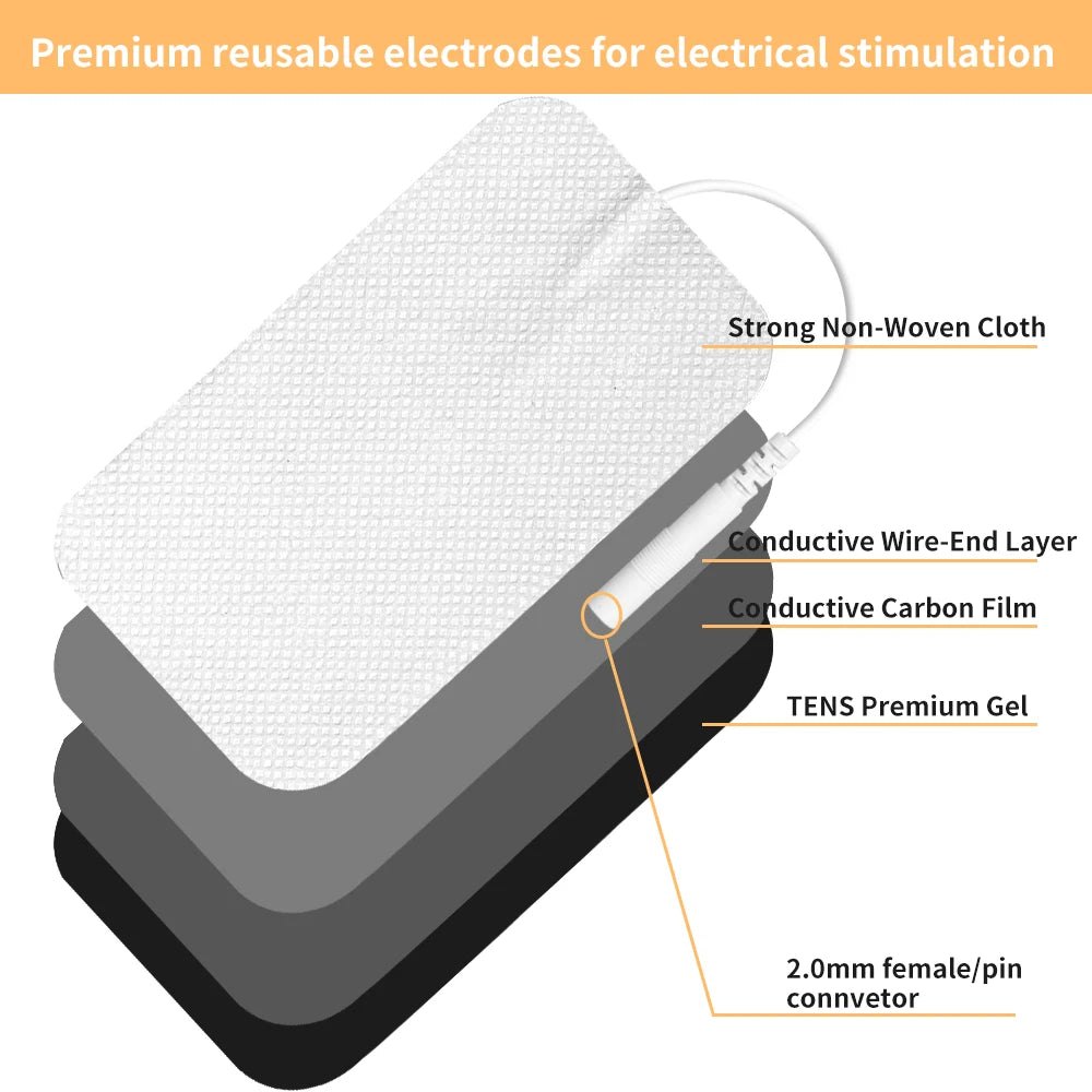 10/20/50Pcs Tens Electrode Pads Gel Self-adhesive Patches For Acupuncture Massager Slimming Pulse EMS Muscle Stimulator Sticker