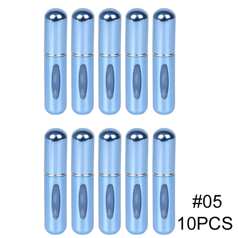 5ml Portable Refillable Spray Bottle Plastic liner Perfume Atomizer Mini Sample Bottle For Cosmetics Travel Empty Container