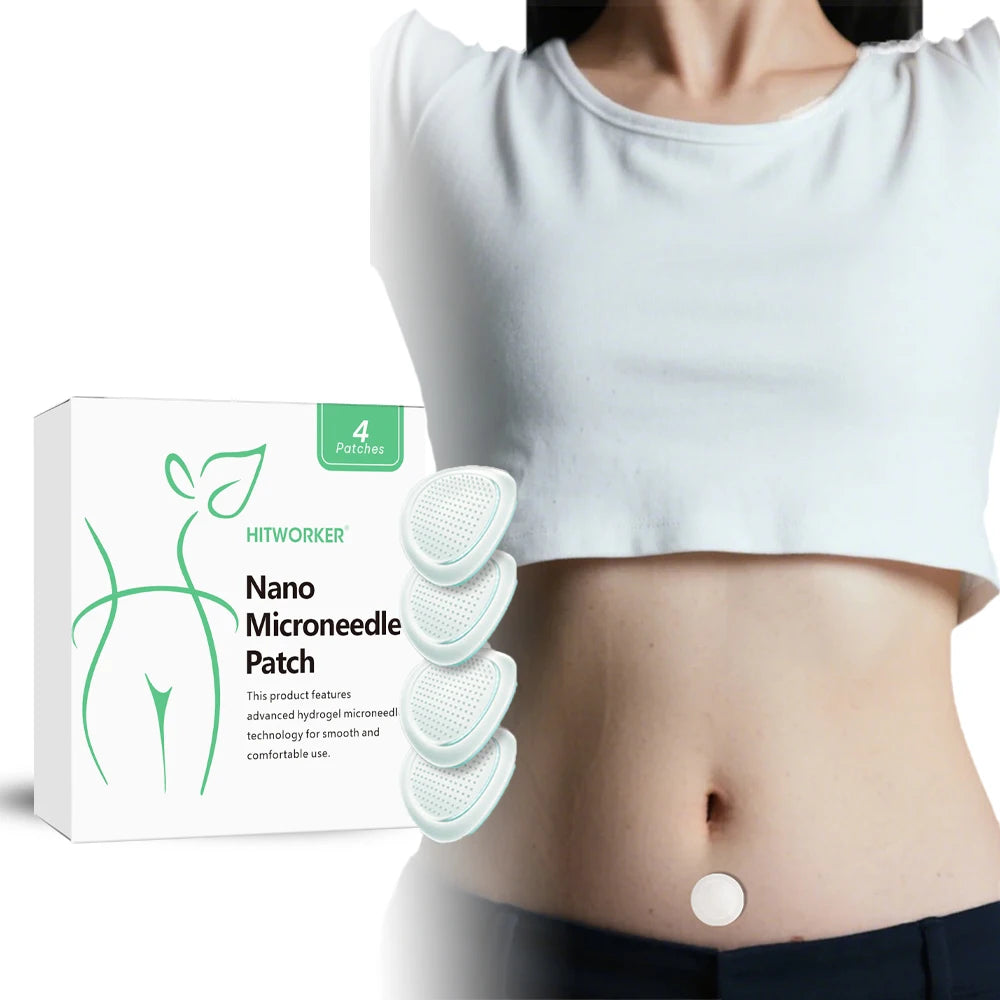 4pcs Nano Microneedle Patches for Effective Skin Tightening And Body Shape Management High Absorption Skin Care