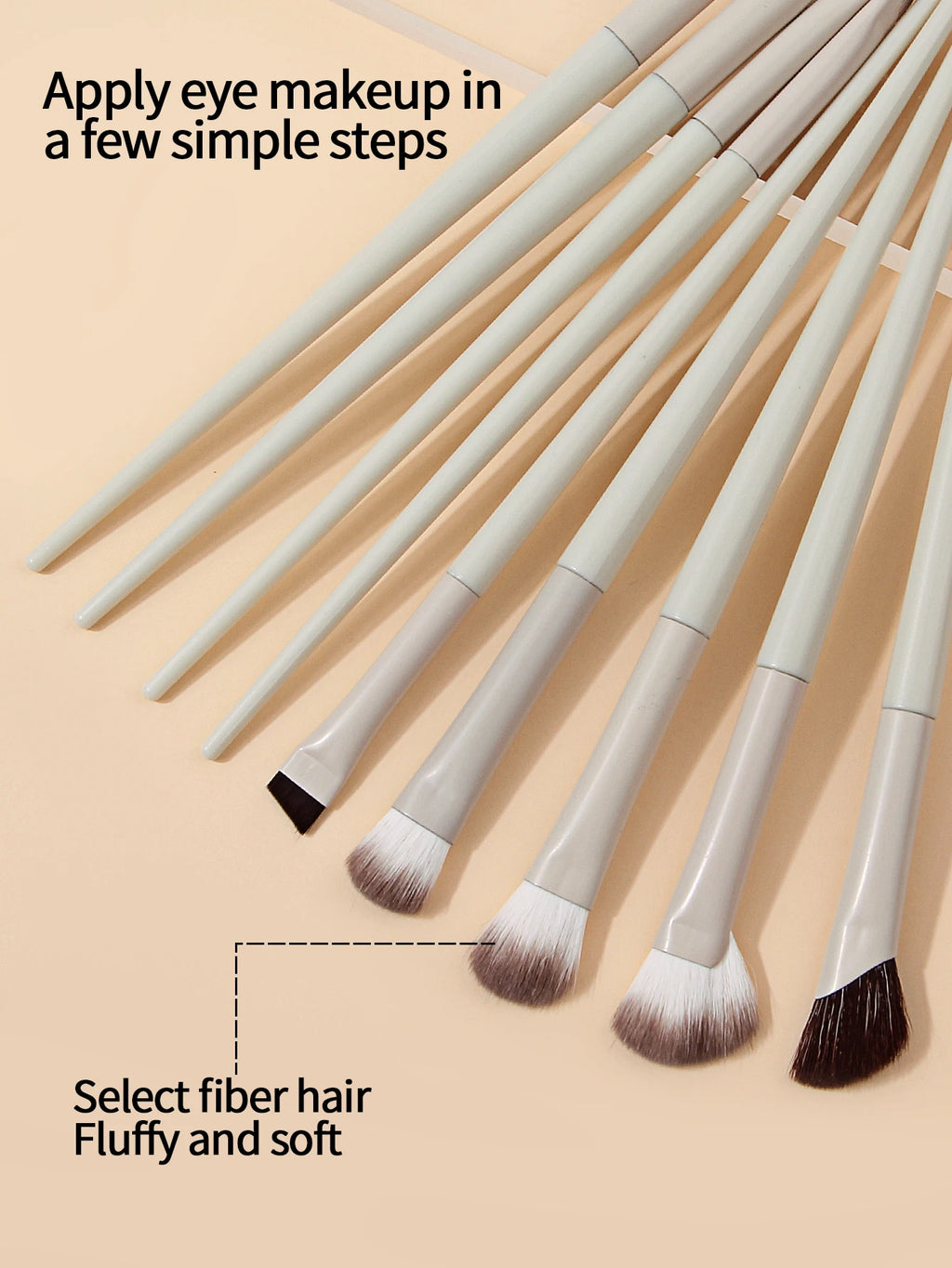 5/9/10pc Professional Eye Makeup Brush Set, Ultra-Thin Blade Eyeliner Brush, Nose Shadow Highlight Brush, Eye Smudge Brush Set