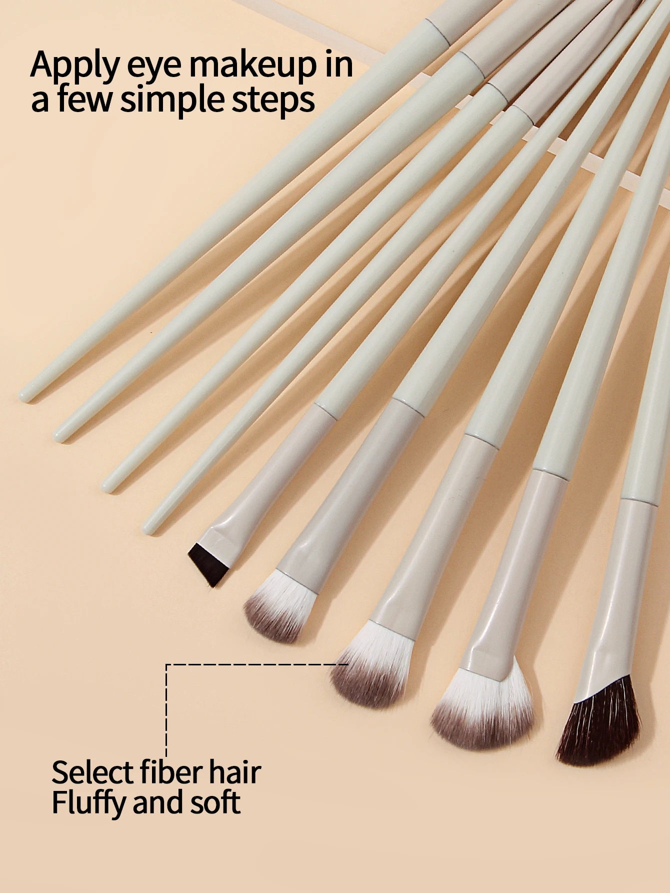 5/9/10pc Professional Eye Makeup Brush Set, Ultra-Thin Blade Eyeliner Brush, Nose Shadow Highlight Brush, Eye Smudge Brush Set