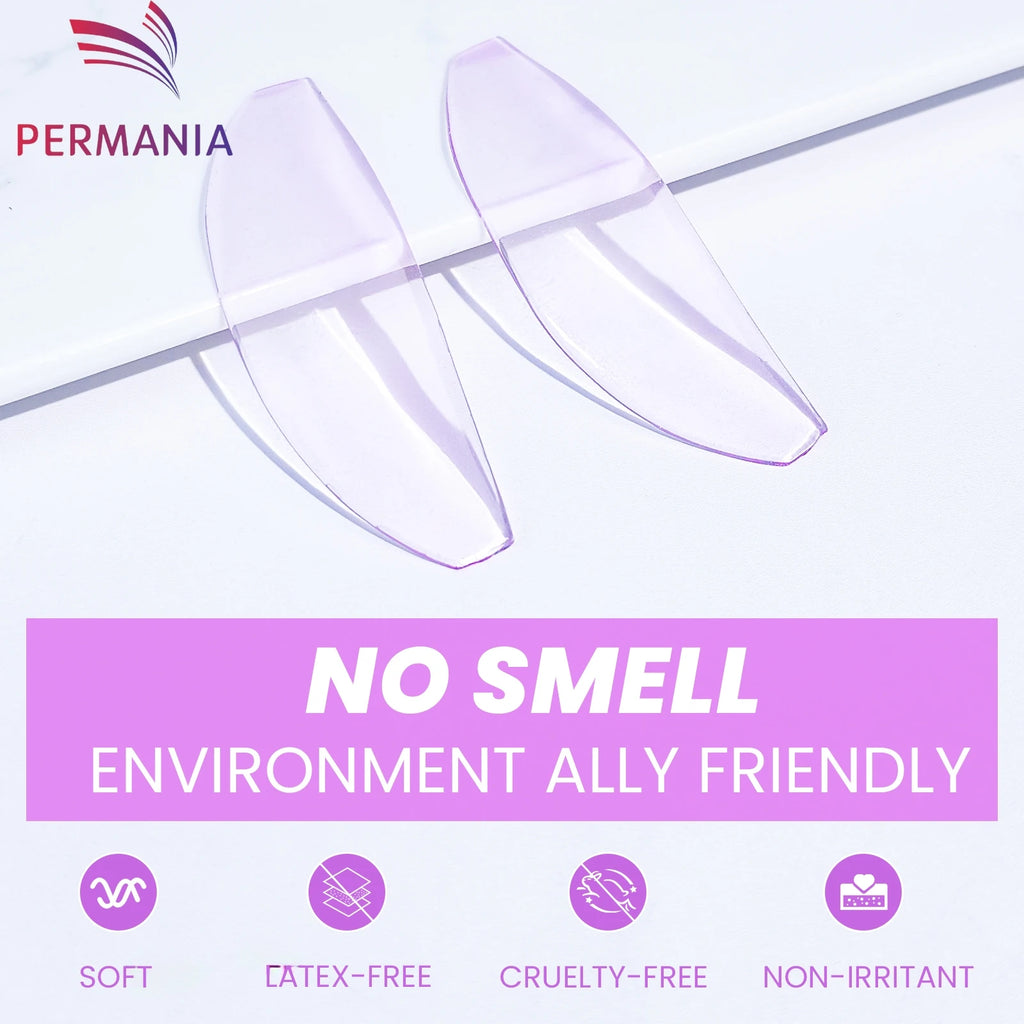 PERMANIA 2PC Silicone Lash Perm Pads Softening Lifting Lashes Rod Shield Self-Adhesive 3D Eyelash Curler Accessories Makeup Tool