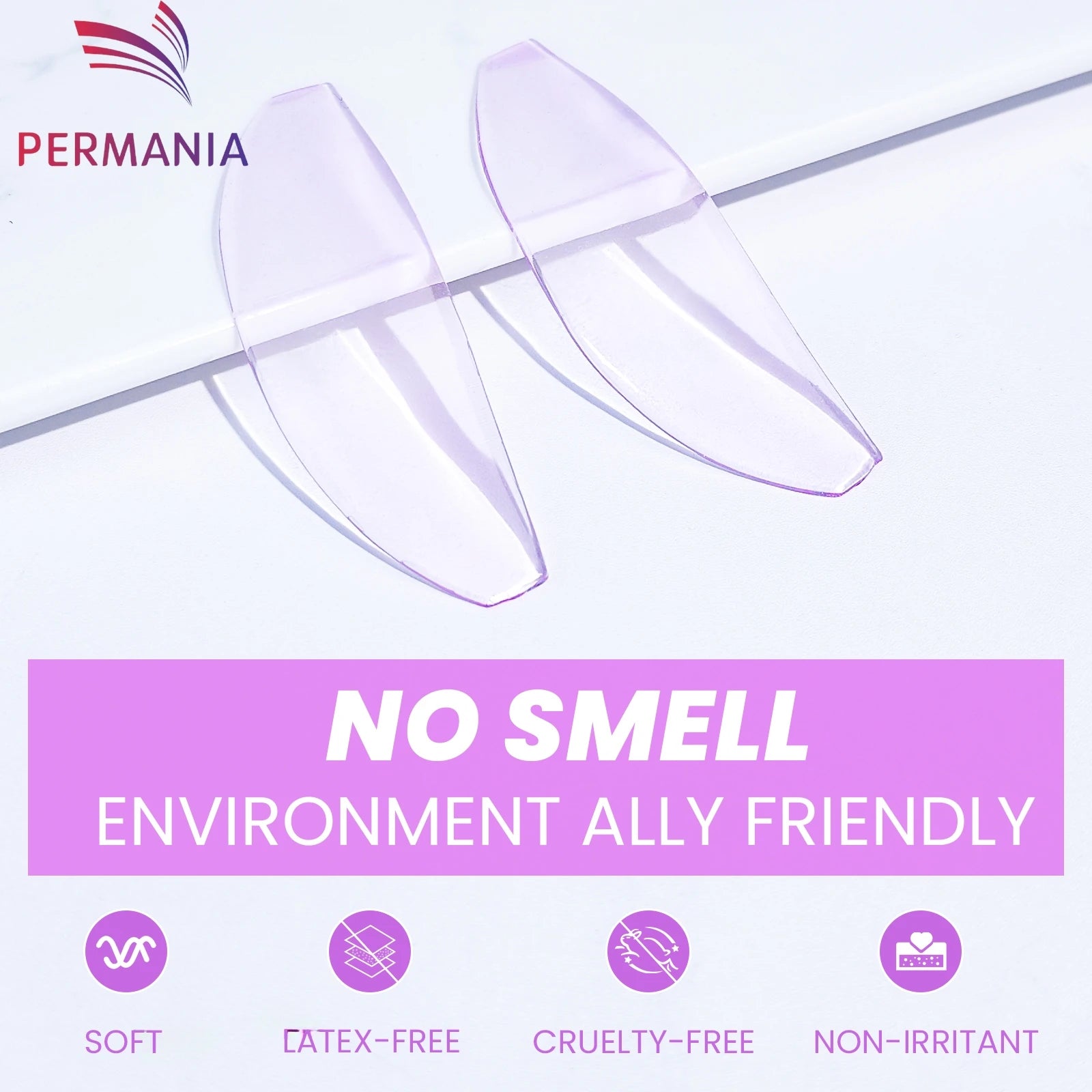 PERMANIA 2PC Silicone Lash Perm Pads Softening Lifting Lashes Rod Shield Self-Adhesive 3D Eyelash Curler Accessories Makeup Tool