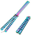 Butterfly Knife Comb, Foldable Comb, Stainless Steel Beard Brush, Salon Hair Styling Tool. Christmas, Halloween and Thanksgiving