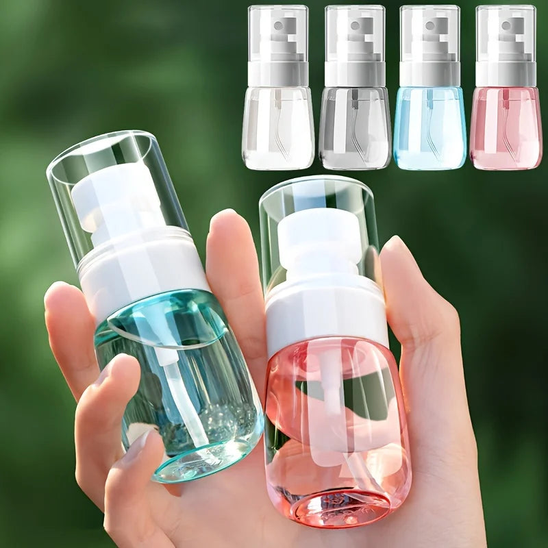 2/4PCS Refillable Spray Bottles 30/60/80ml Alcohol Atomizer Mini Fine Mist Liquid Containers Skin Care Makeup Travel Accessorie