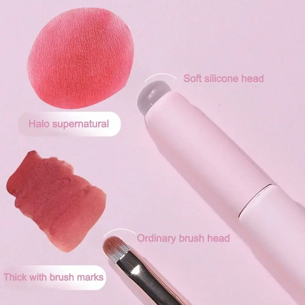 CNKESS Reusable Lip Brushes Multifunction Round Head Silicone Lipstick Brush Applicator Elastic Lip Gloss Makeup Brushes Woman