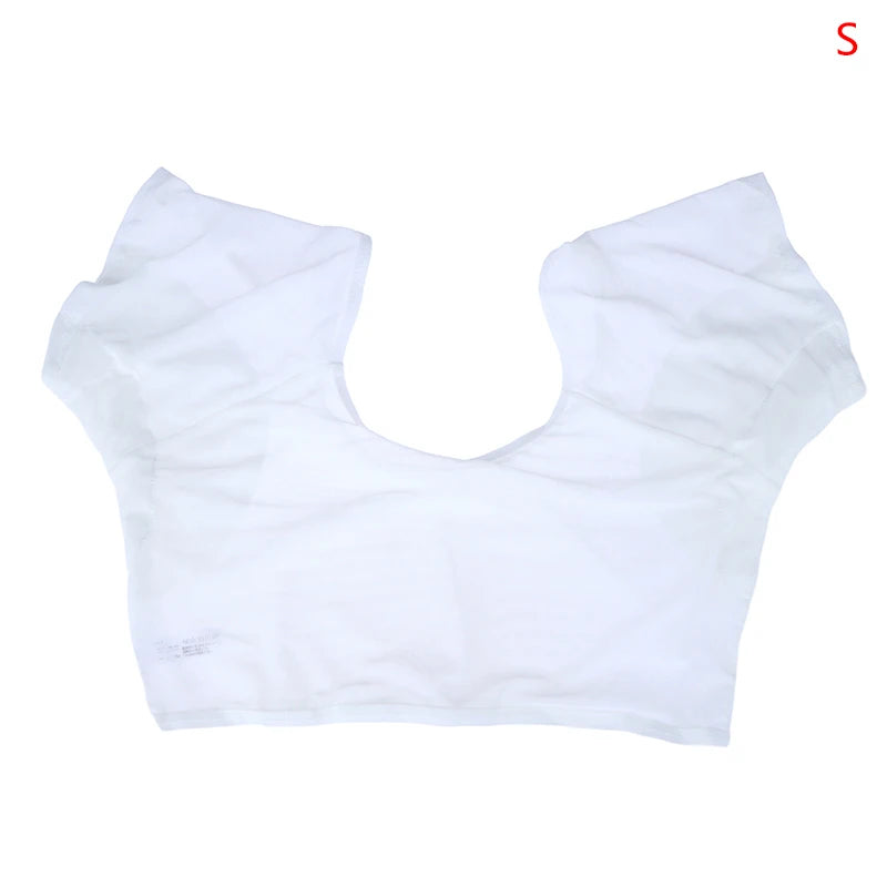 Underarm Sweat Pad Vest Absorbent Deodorant Pad Women T-shirt Shape Sweat Pads Reusable Washable Transparent Mesh Ultrathin