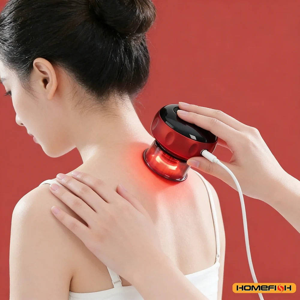 Corded Cupping Massage Device with Heating – For Back, Neck & Arm Scraping & Cupping