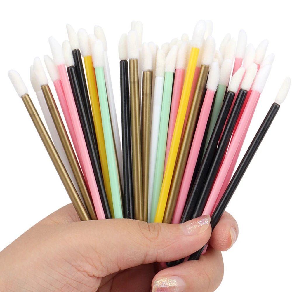 100Pcs Lip Brush Eyelash Extension Brush Makeup Brushes For Lash Extension Mascara Applicator Lipstick Wands Cosmetic Tools