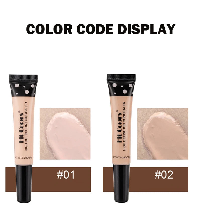 Full Cover Liquid Concealer 8 Color BB Cream Foundation Air-permeable Natural Brightening Makeup Eye Dark Circles Cream Cosmetic